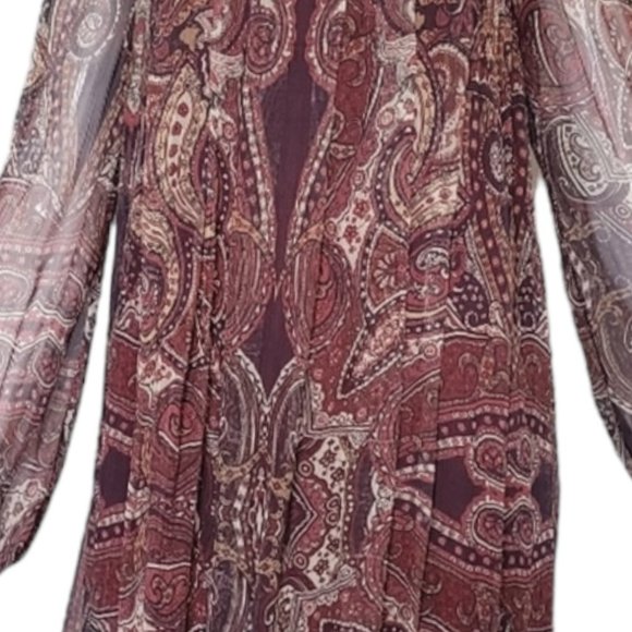 TJD The Jet Set Diaries Paisley Mini Cut out Back Chiffon sz 8 - Picture 7 of 8